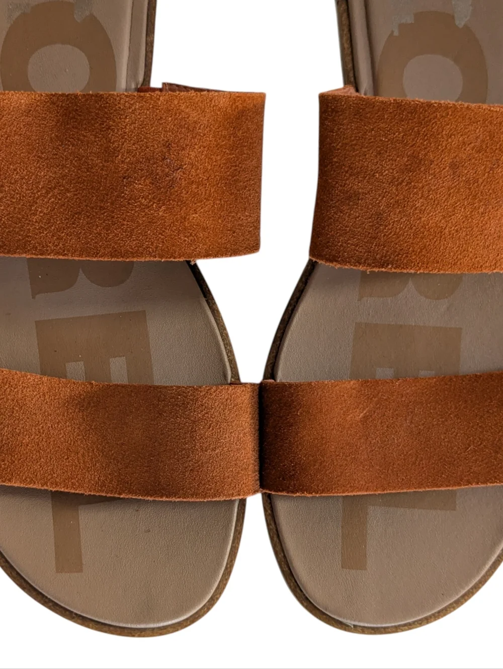 Sorel Ella II Orange Suede Slide Sandals Size 8